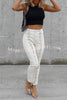 Believe In Me Lace Up High Rise Slim Fit Pants
