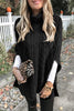 High Neck  Cable Knit Poncho