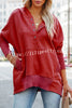 Coffee Perks Cotton Pocketed Henley Hoodie