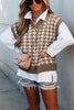 Beauty Brains Houndstooth Knit Sweater Vest