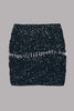 Best Item Sequin Side Ruched Elastic Waist Stretch Mini Skirt