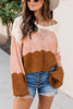 I Need A Latte Colorblock Sweater
