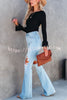 Esen Ribbed Bell Sleeve Knit Sweater