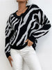 Fashion Zebra Pattern Warm Knitting Sweater