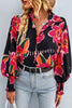 Contrast Unique Print Button Down Long Sleeved Shirt