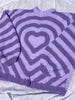Bohemia Heart Shape Color-Block Crochet Round-Neck Sweater Tops
