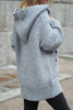 Pocket Hooded Button Oversized Cardigan