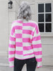 Long Sleeve Design for Women Stripe Knit Sweater