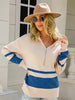 Women's Fashionable Stand-up Neck Zip-up Sweater