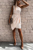 One-shoulder Solid Color Party Dress