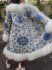 Bohemia Long Sleeves Floral Printed Feathers Warm Cardigan Coats