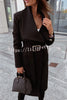 Lilipretty Always A Classic Lapel Belted Midi Coat