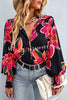 Contrast Unique Print Button Down Long Sleeved Shirt