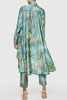 Floral Print Single Breasted Long Sleeved Shirt and Pants Two Piece Set