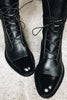 Round Toe Lace Up Martin Boots
