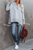 Coffee Perks Cotton Pocketed Henley Hoodie