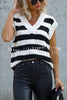 Between The Lines Striped Knit Sweater Vest