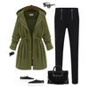 Slim Waist Hooded Coat Casual Outwear