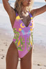 Ethnic Totem Unique Printed Cross-back One-piece Swimsuit