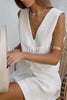 V Neck Sleeveless Single Breasted Top Side Pocket Shorts Set