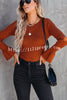 Esen Ribbed Bell Sleeve Knit Sweater