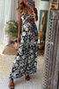 Iconic Crush Floral Printed Back Knotted Elastic Waist Jumpsuit