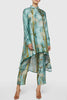 Floral Print Single Breasted Long Sleeved Shirt and Pants Two Piece Set