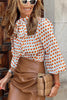 Faux Leather Ruched Slit Midi Skirt