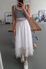 My Darling Dear Tulle Elastic Waist Tiered Midi Skirt
