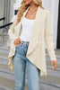 Long Sleeve Solid Color Ruffle Loose Cardigan