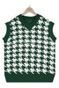 Beauty Brains Houndstooth Knit Sweater Vest