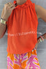 Whitney Cotton Blend Halter Tie Neck Tank Top