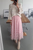 My Darling Dear Tulle Elastic Waist Tiered Midi Skirt