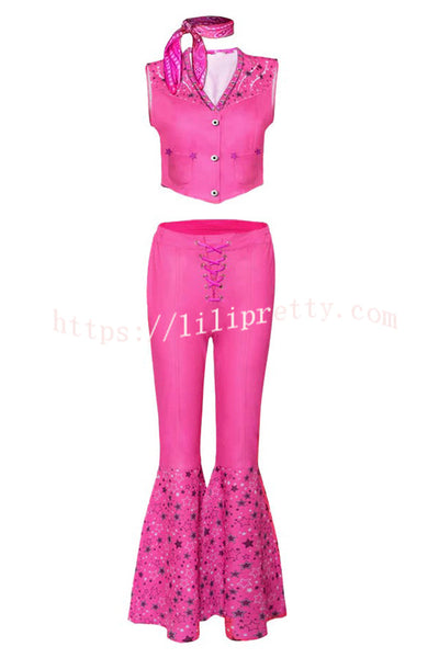 Embroidery Vest & Splattered Stars Flares Set