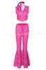 Embroidery Vest & Splattered Stars Flares Set