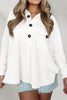 Keep It Cozy and Cute Textured Button Front Pocket Relaxed Pullover