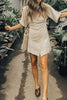 V Neckline Faux Wrap Romper