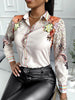 Stylish Long Sleeves Retro Floral Printed Lapel Collar Blouses&Shirts Tops