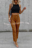 Believe In Me Lace Up High Rise Slim Fit Pants