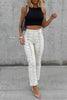 Believe In Me Lace Up High Rise Slim Fit Pants