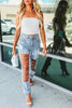 Dripping Diamonds Chain Cut Out Side Pocket Straight Leg Jeans