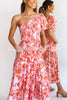 Beautiful Girly Floral Pocketed Smocked Midi Dress