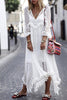 Dot Lace Sheer Maxi Cover Dress