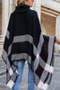 Bubbles and Bonfires Colorblock Knit Poncho