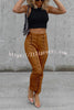 Believe In Me Lace Up High Rise Slim Fit Pants