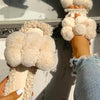 Lydiashoes Women Casual Fluffy Cute Flat Slippers
