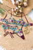 Flowers Embroidered See Through 3pc Lingerie Set
