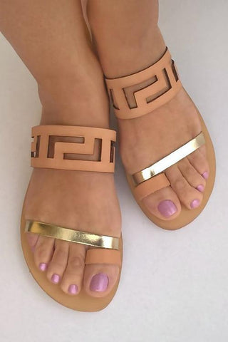 Open Toe Flat Sandals