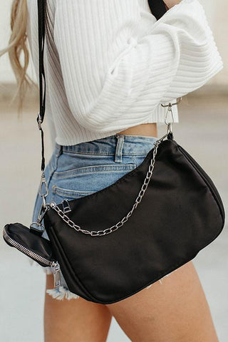 Punk Padlock Chain Shoulder Bag
