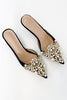 Pearl Lace High Heel Mules